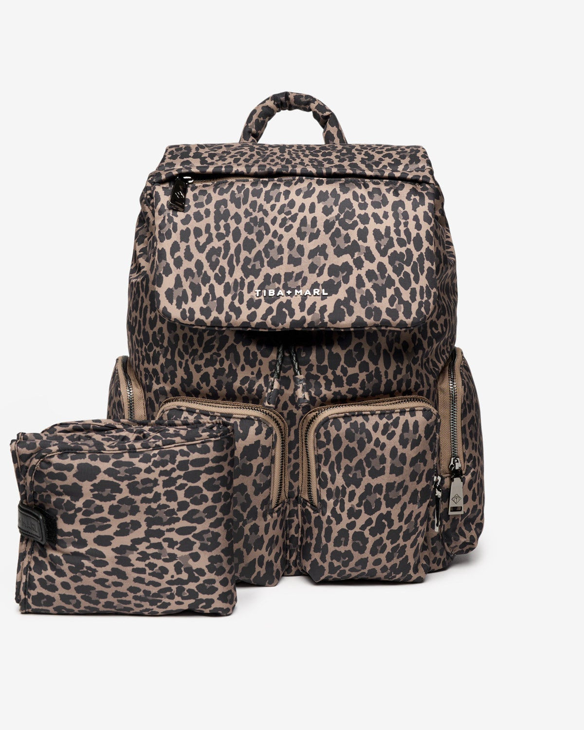 Alto Changing Backpack Brown Tonal Leopard