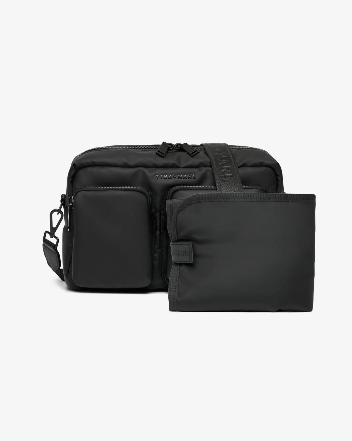 AXEL BUGGY ORGANISER / CHANGING BAG MATTE BLACK + PADDED CHANGING MAT BUNDLE