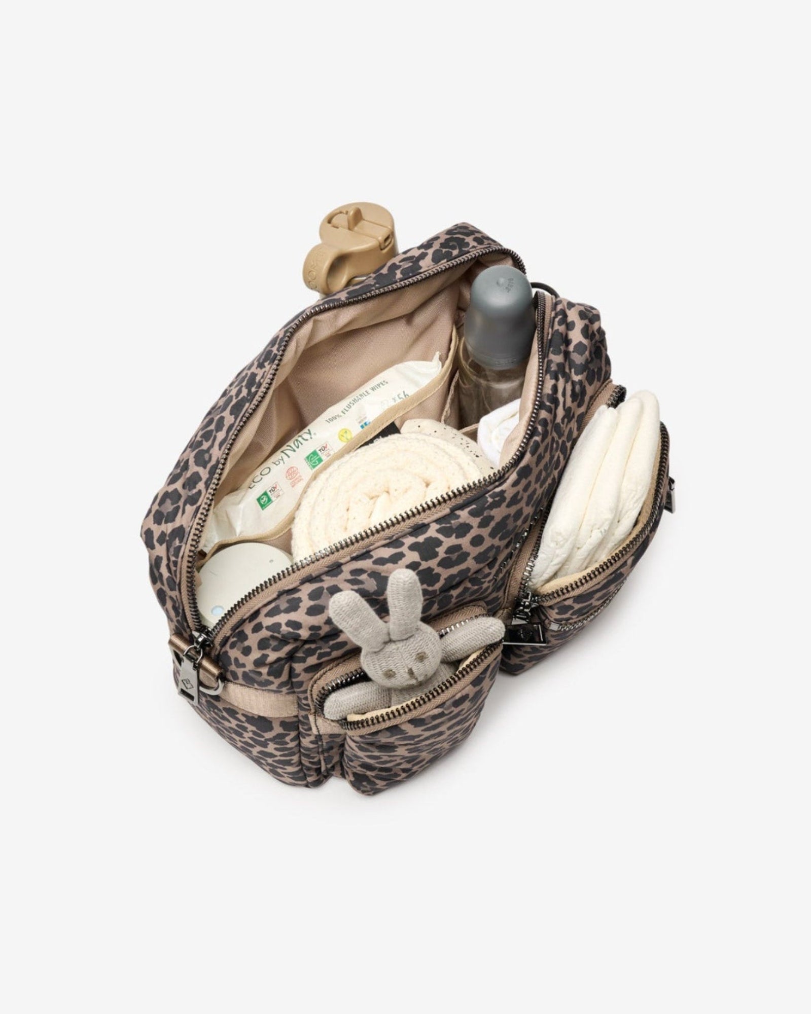 Axel Buggy Organiser / Changing Bag Brown Tonal Leopard