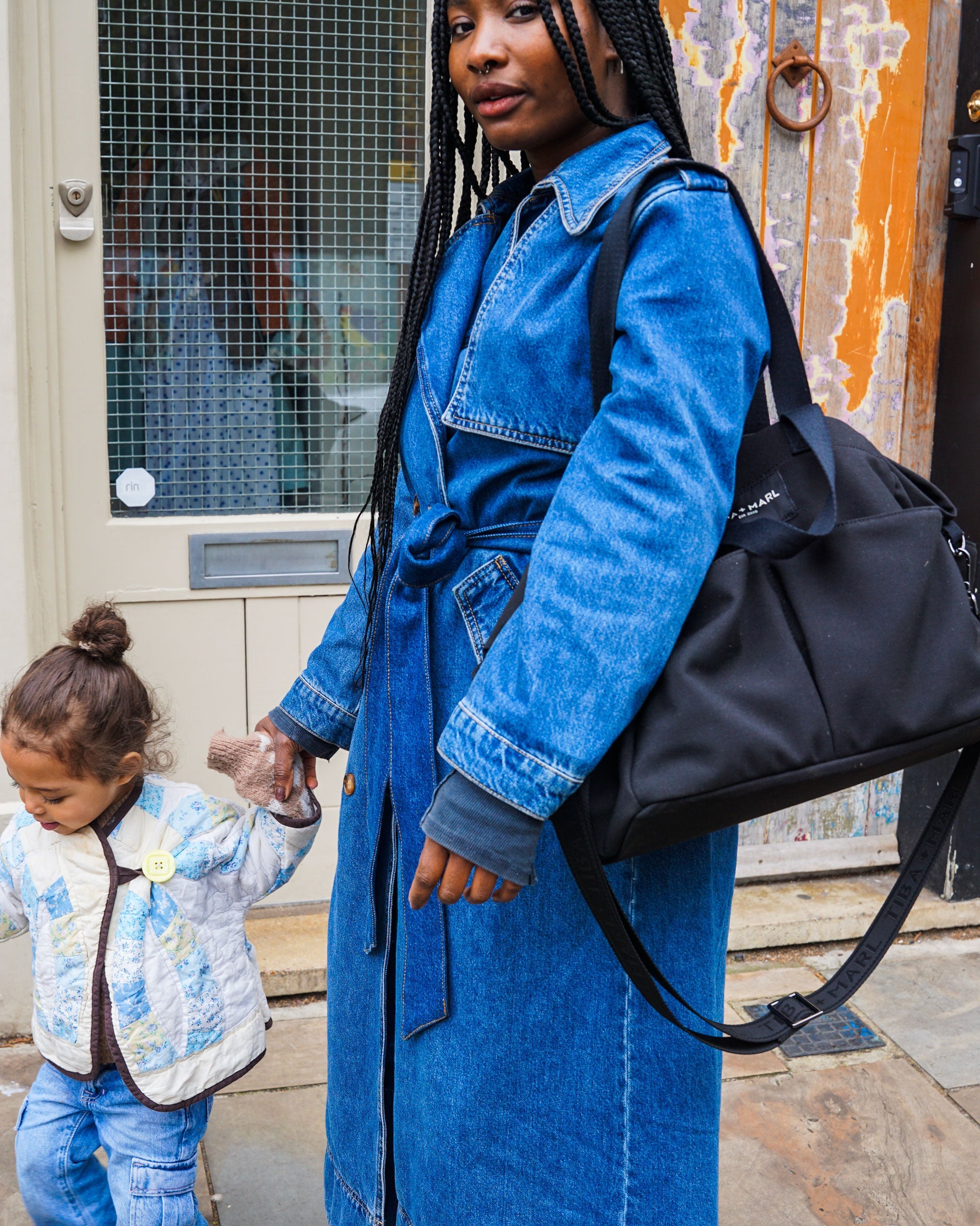 T+M Canvas Pocket Tote Black