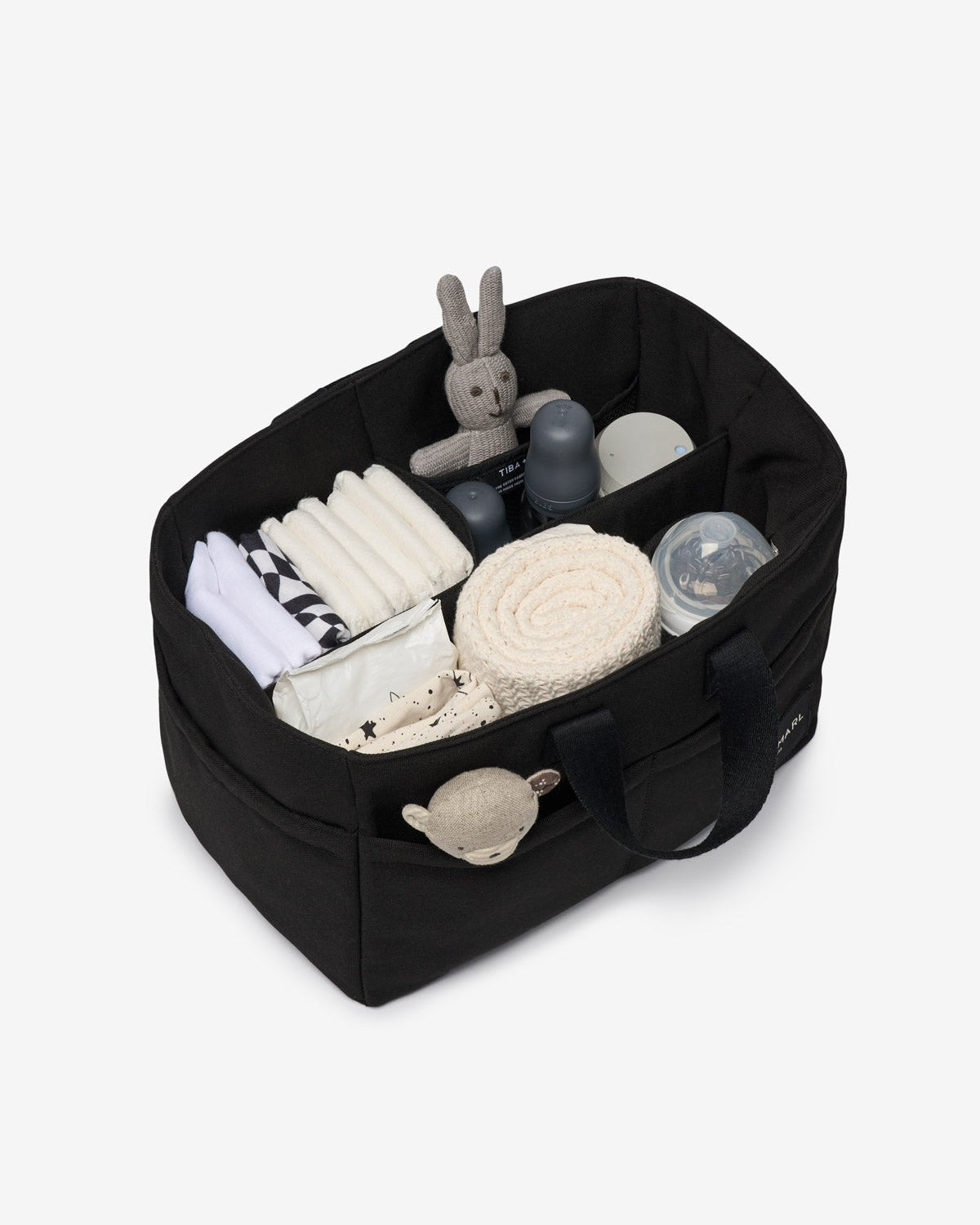 T+M Canvas Organiser Caddy / Pocket Tote Insert Black
