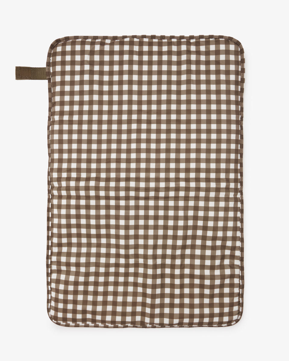 T+M Padded Changing Mat Brown Gingham