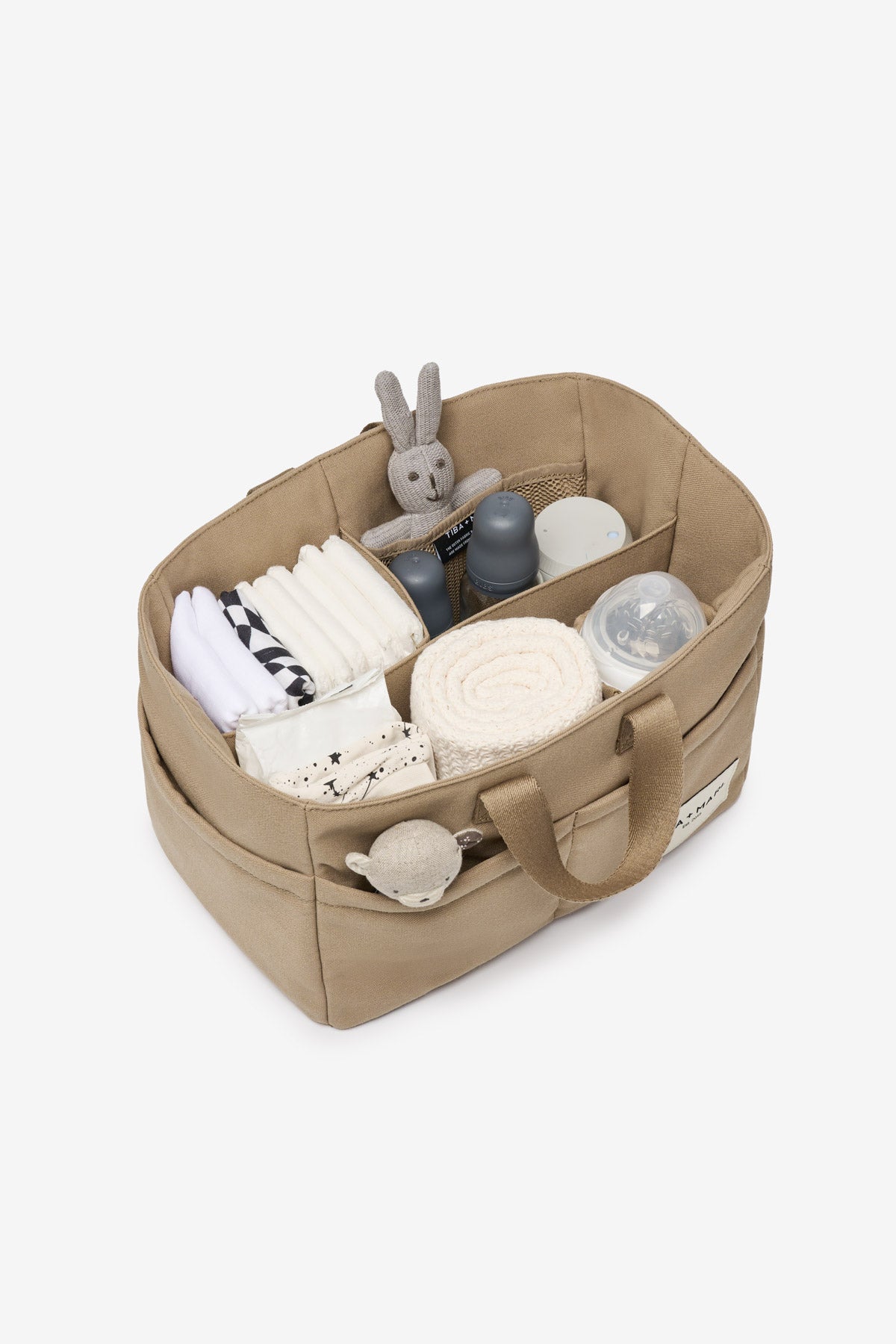 T+M Canvas Organiser Caddy / Pocket Tote Insert Desert