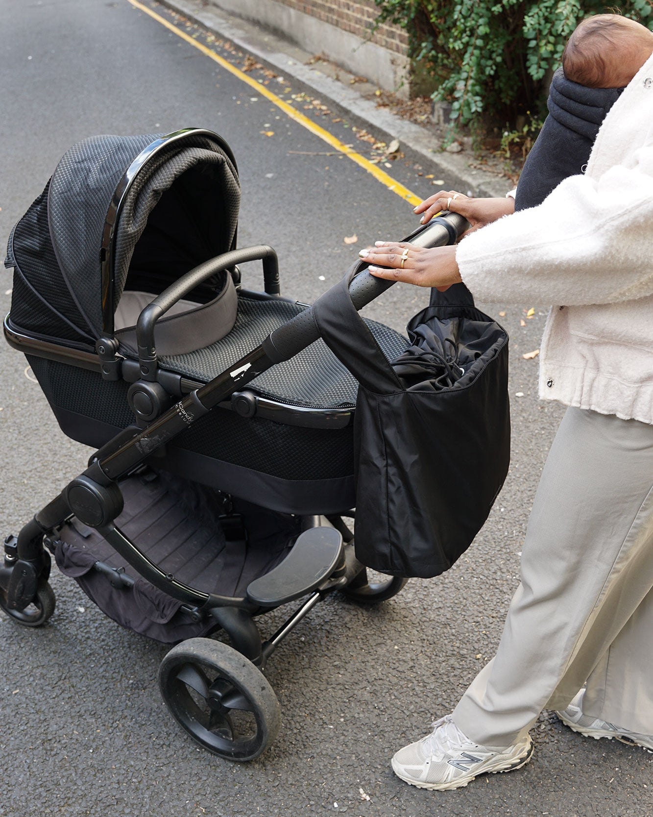 T+M Packable Shopper Black