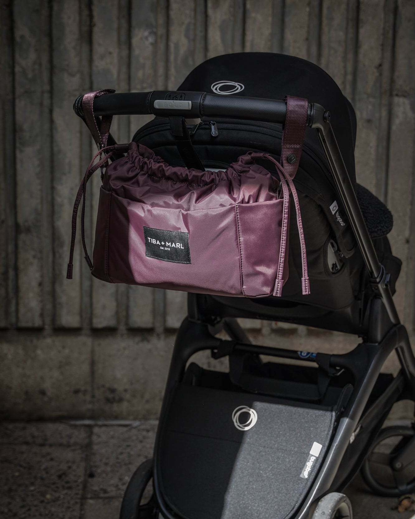 Mini Luna Drawstring Stroller Bag Burgundy