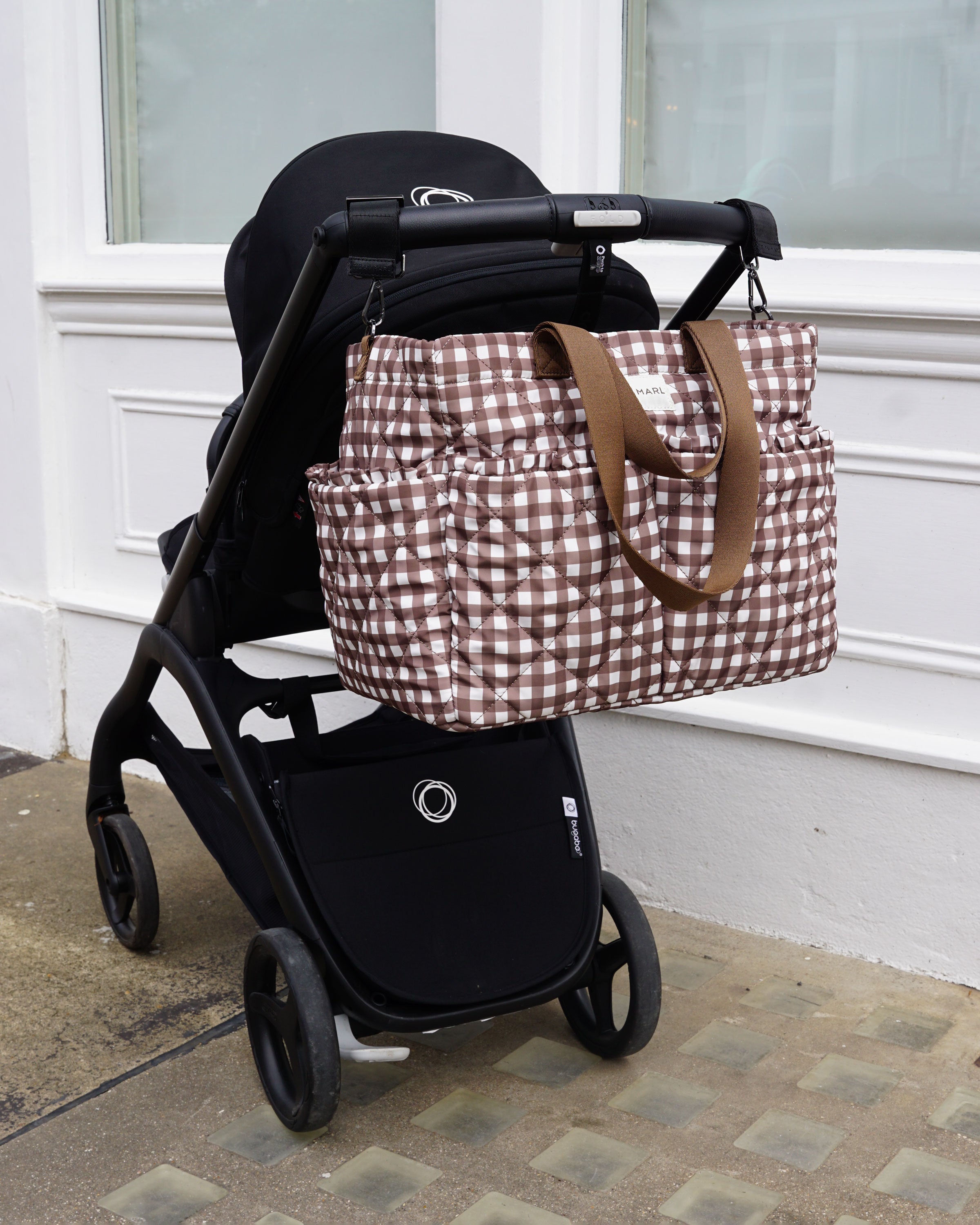 T+M Pocket Tote Brown Gingham