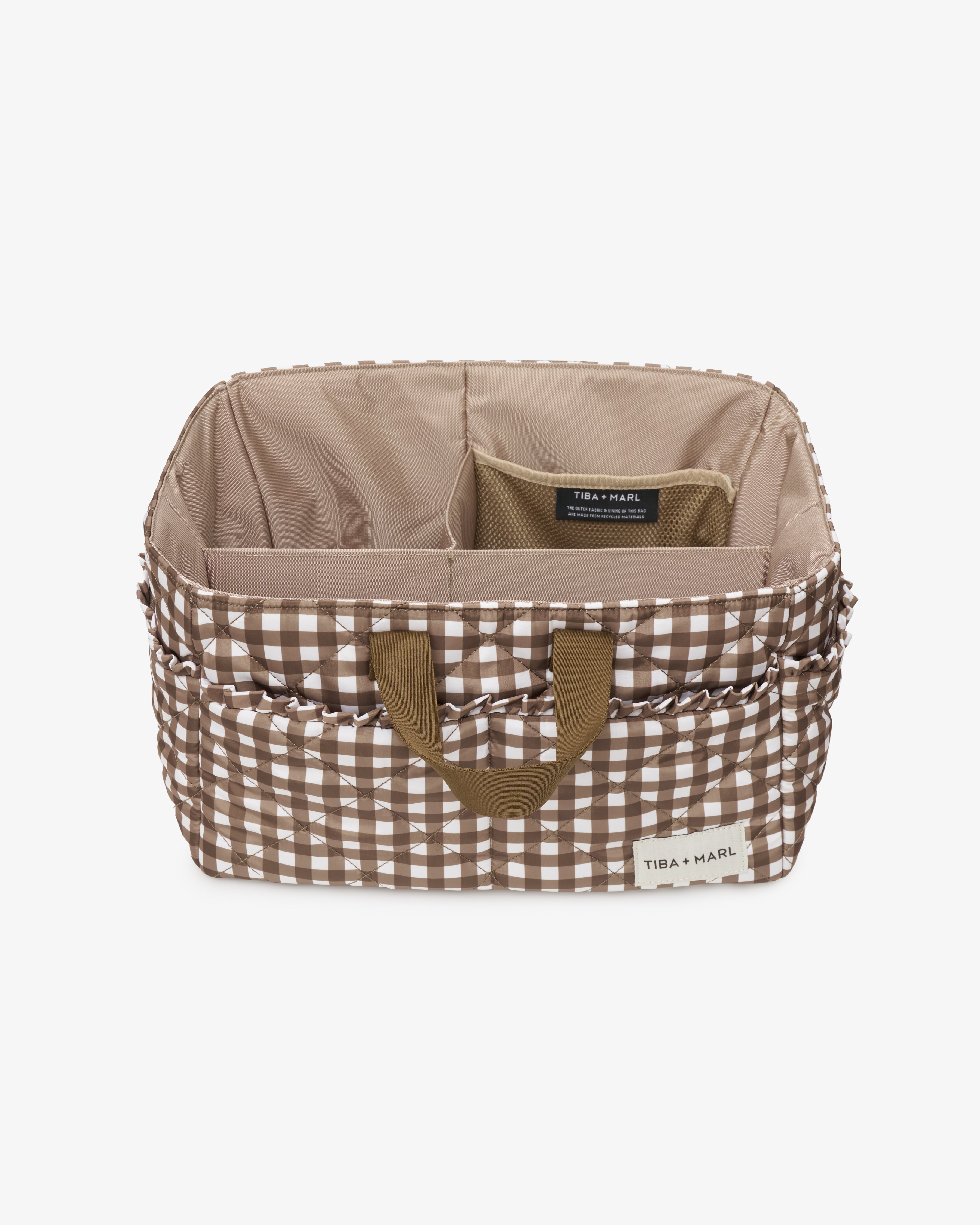 T+M Organiser Caddy / Pocket Tote Insert Gingham PRE-ORDER
