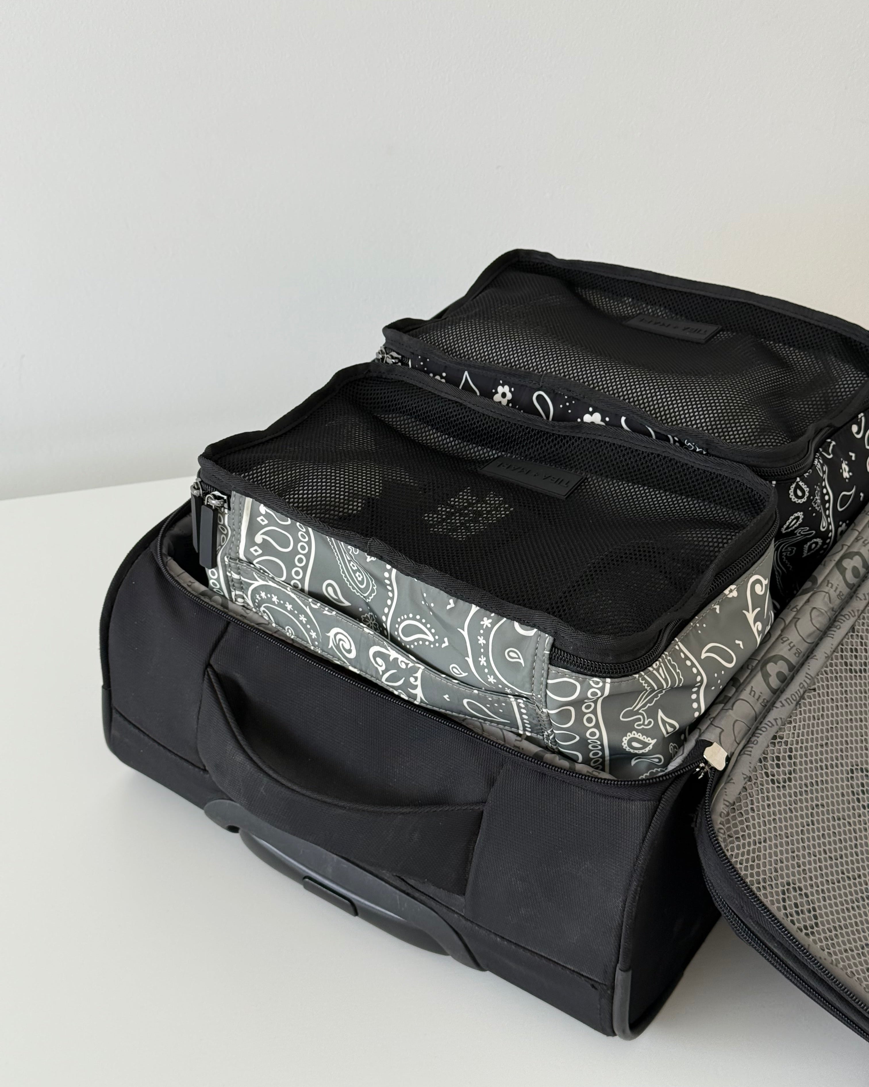 T+M Packing Cubes Set Bandana Print
