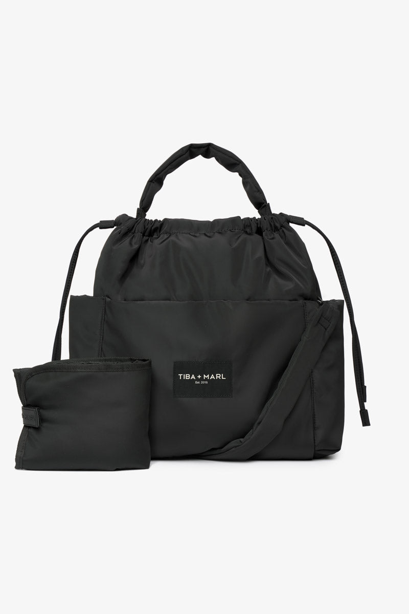 LARGE LUNA DRAWSTRING STROLLER BAG BLACK