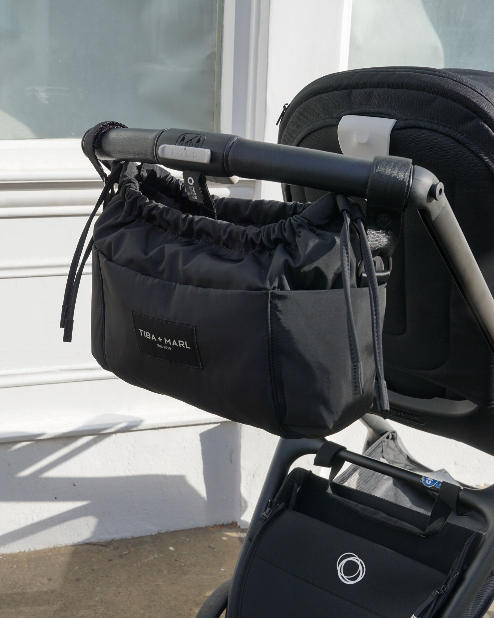 Mini Luna Drawstring Stroller Bag Black