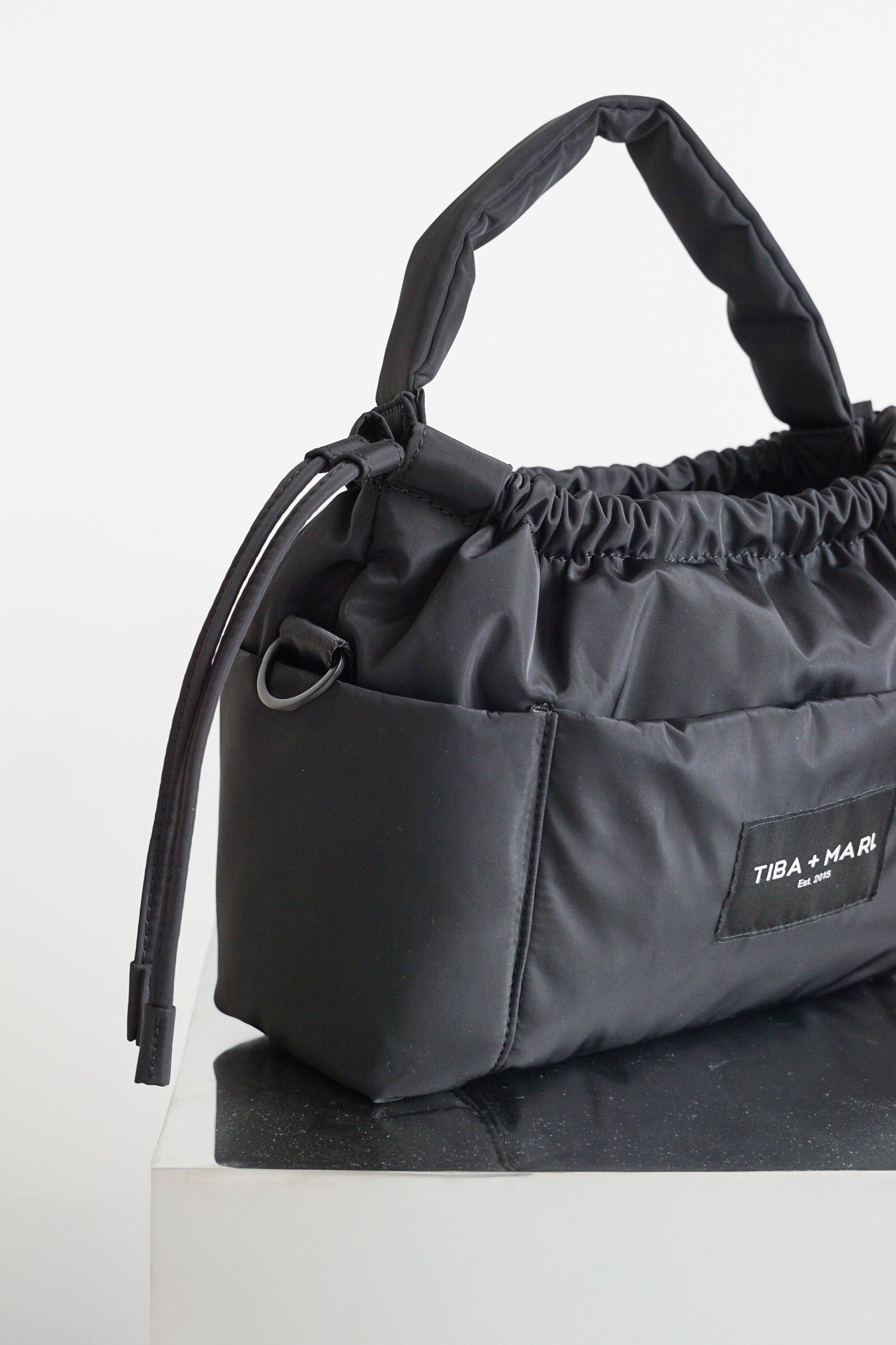 Mini Luna Drawstring Stroller Bag Black
