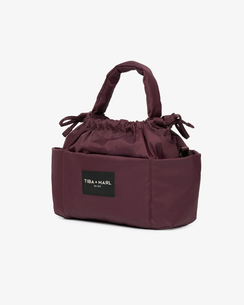 Mini Luna Drawstring Stroller Bag Burgundy