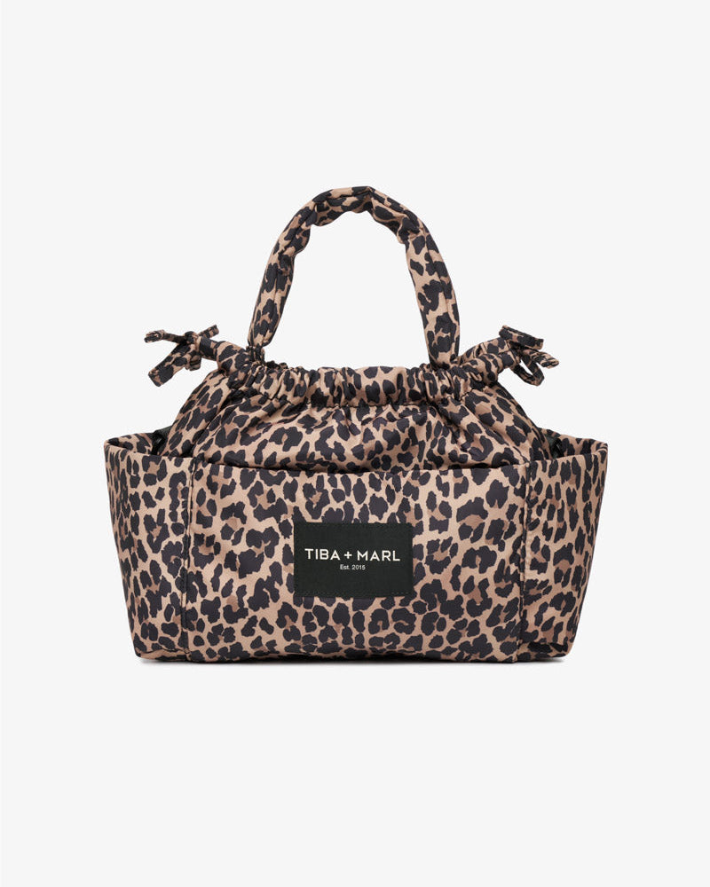 PRE-ORDER Mini Luna Drawstring Stroller Bag Leopard Print