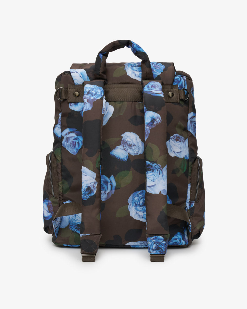 Alto Changing Backpack Brown Modern Floral Print