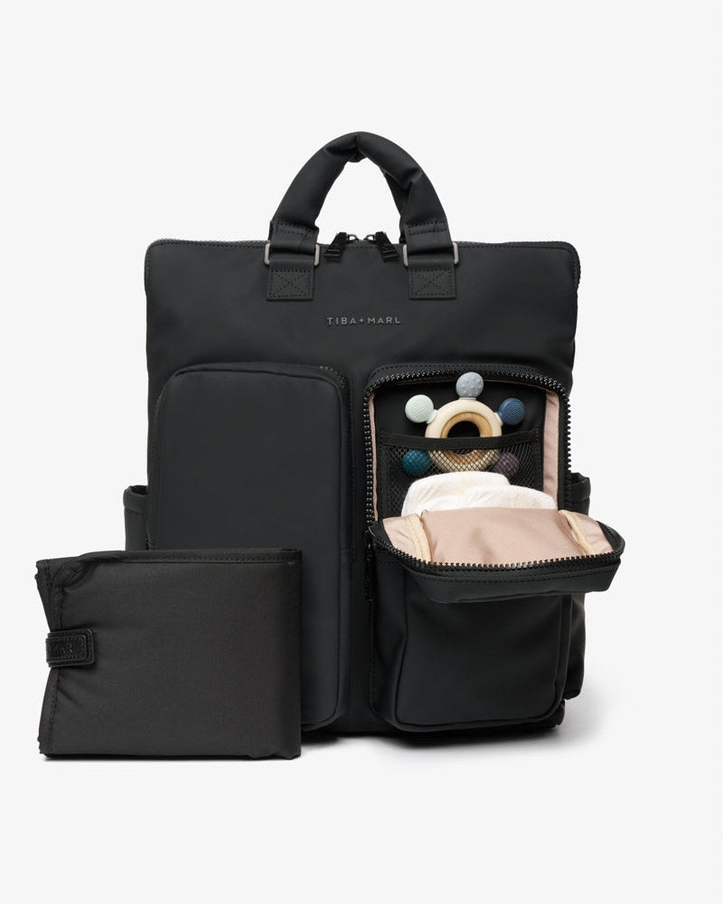 Ozzy Changing Tote / Backpack 2.0 Matte Black