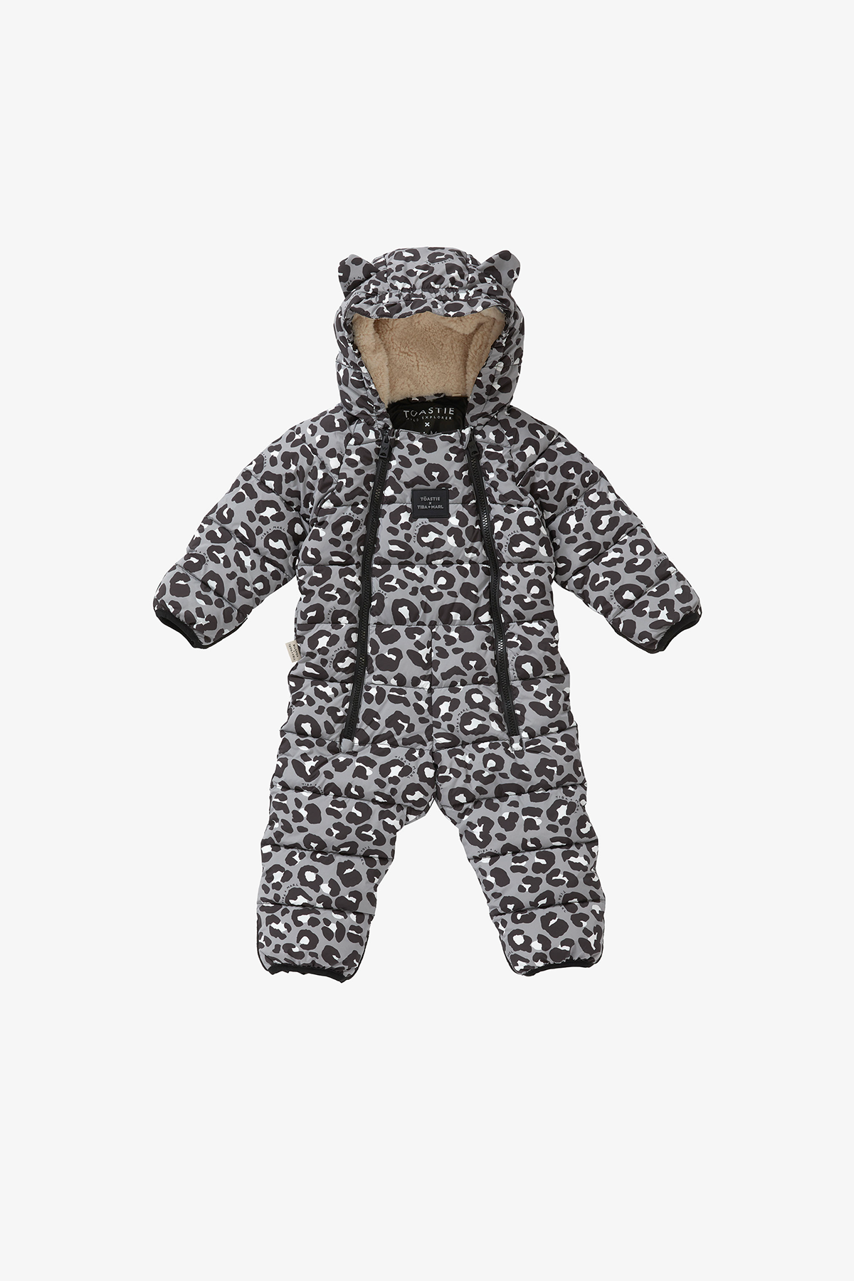 Töastie x T+M Winter Onesie Grey / Black Leopard