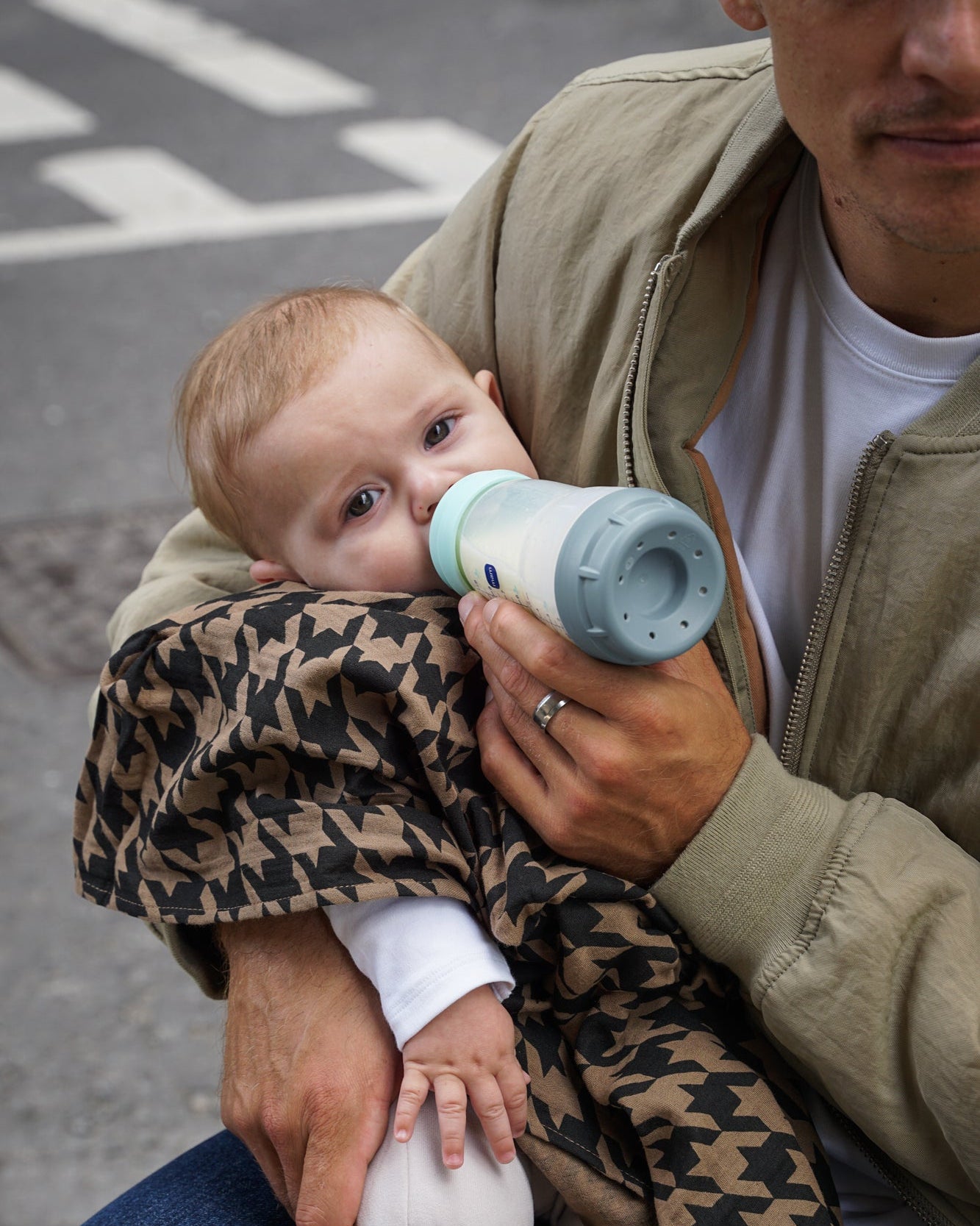 T+M 100% Organic Muslin Square Houndstooth Print