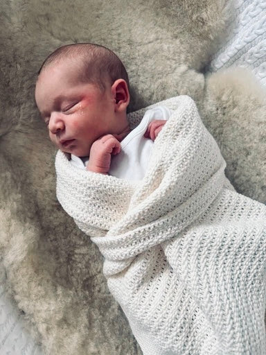 T+M x Blankei Organic Cotton Cellular Blanket Oatmilk