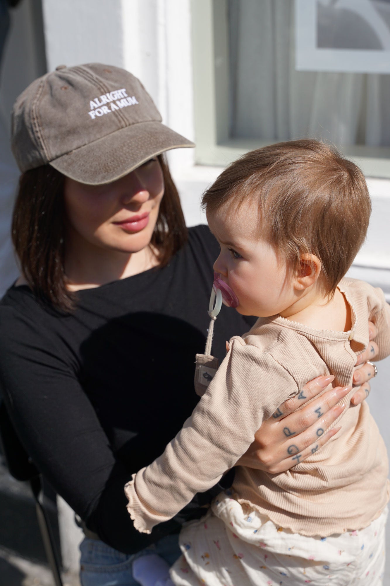T+M x MERE SOEUR 6-PANEL CAP 'AFAM' MOCHA