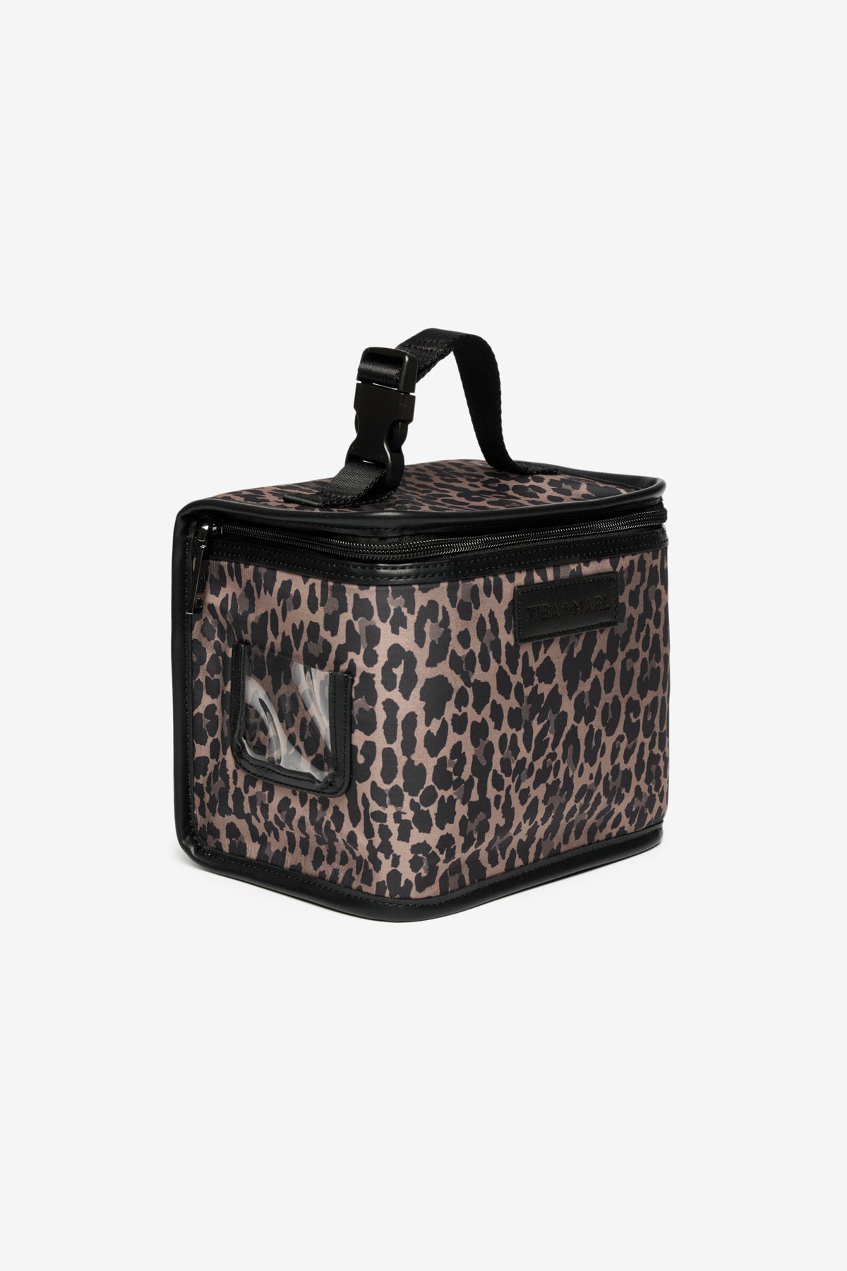 Arlo Lunch Bag Snack Pack Brown Tonal Leopard Print Tiba Marl