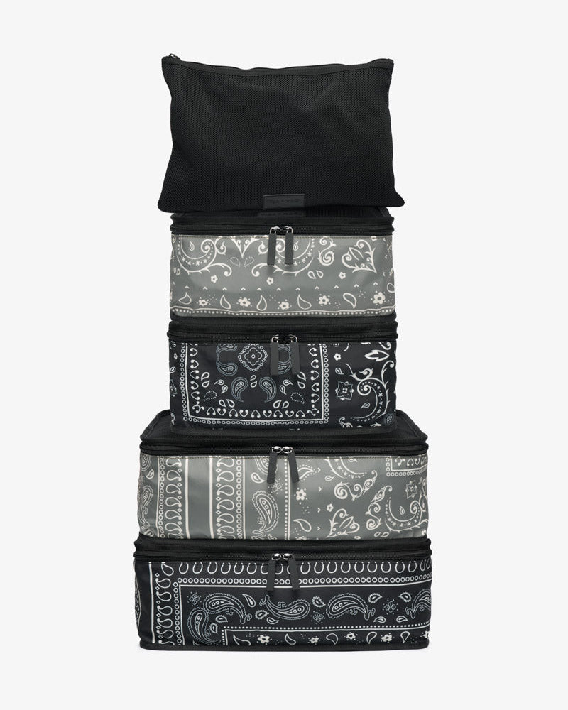 T+M Packing Cubes Set Bandana Print