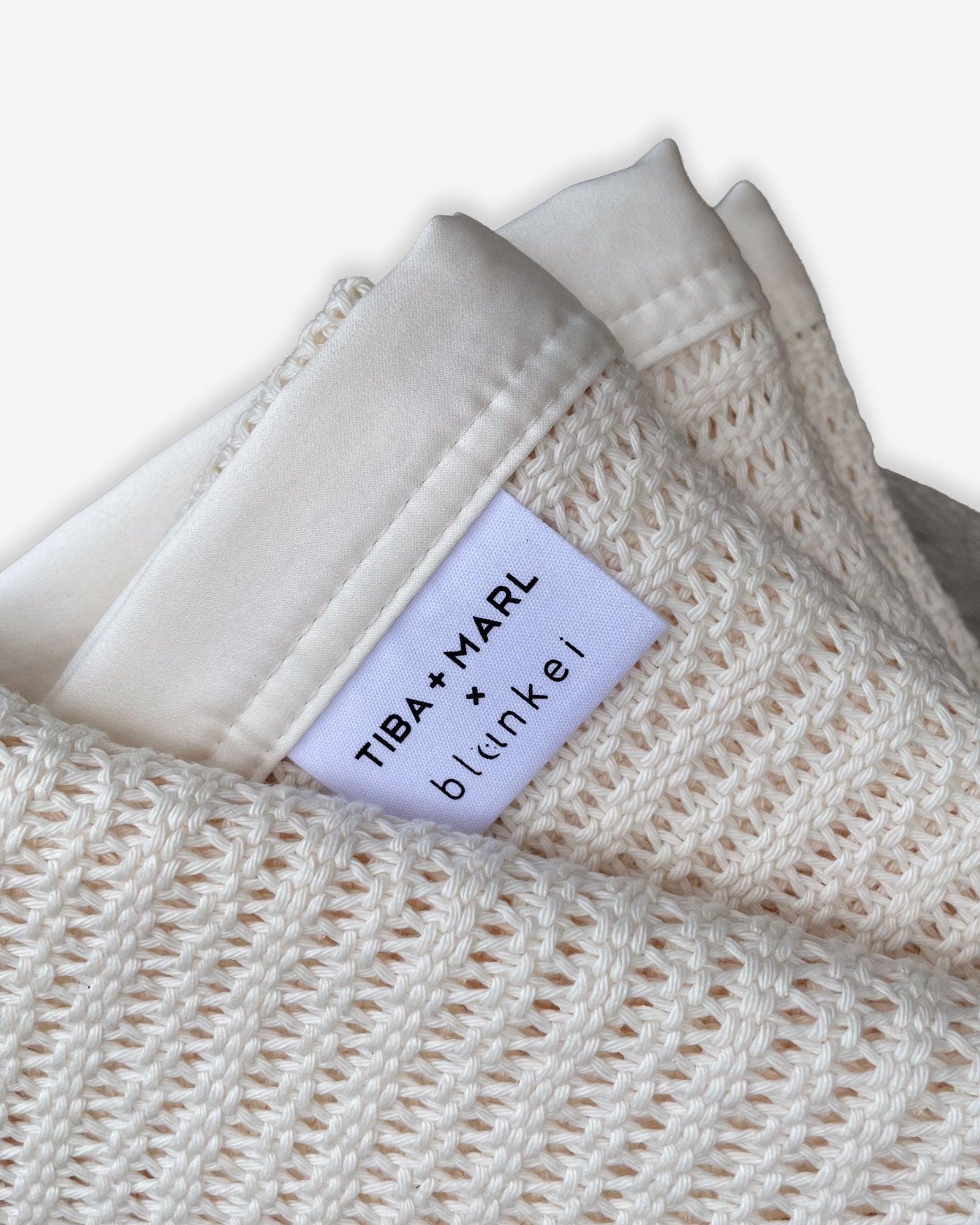 T+M x Blankei Organic Cotton Cellular Blanket Oatmilk