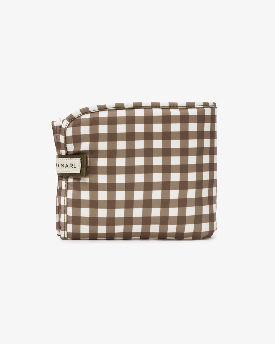 T+M Padded Changing Mat Brown Gingham