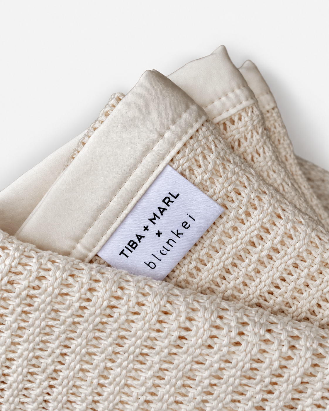 T+M x Blankei Organic Cotton Cellular Blanket Oatmilk