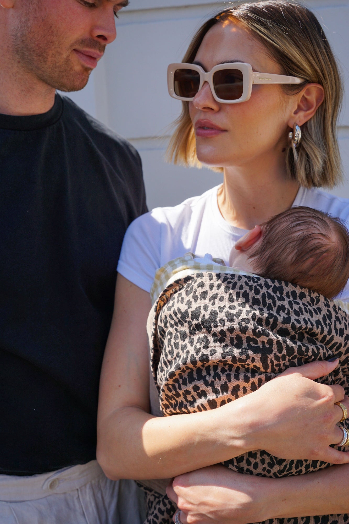 T+M 100% Organic Muslin Square Leopard Print