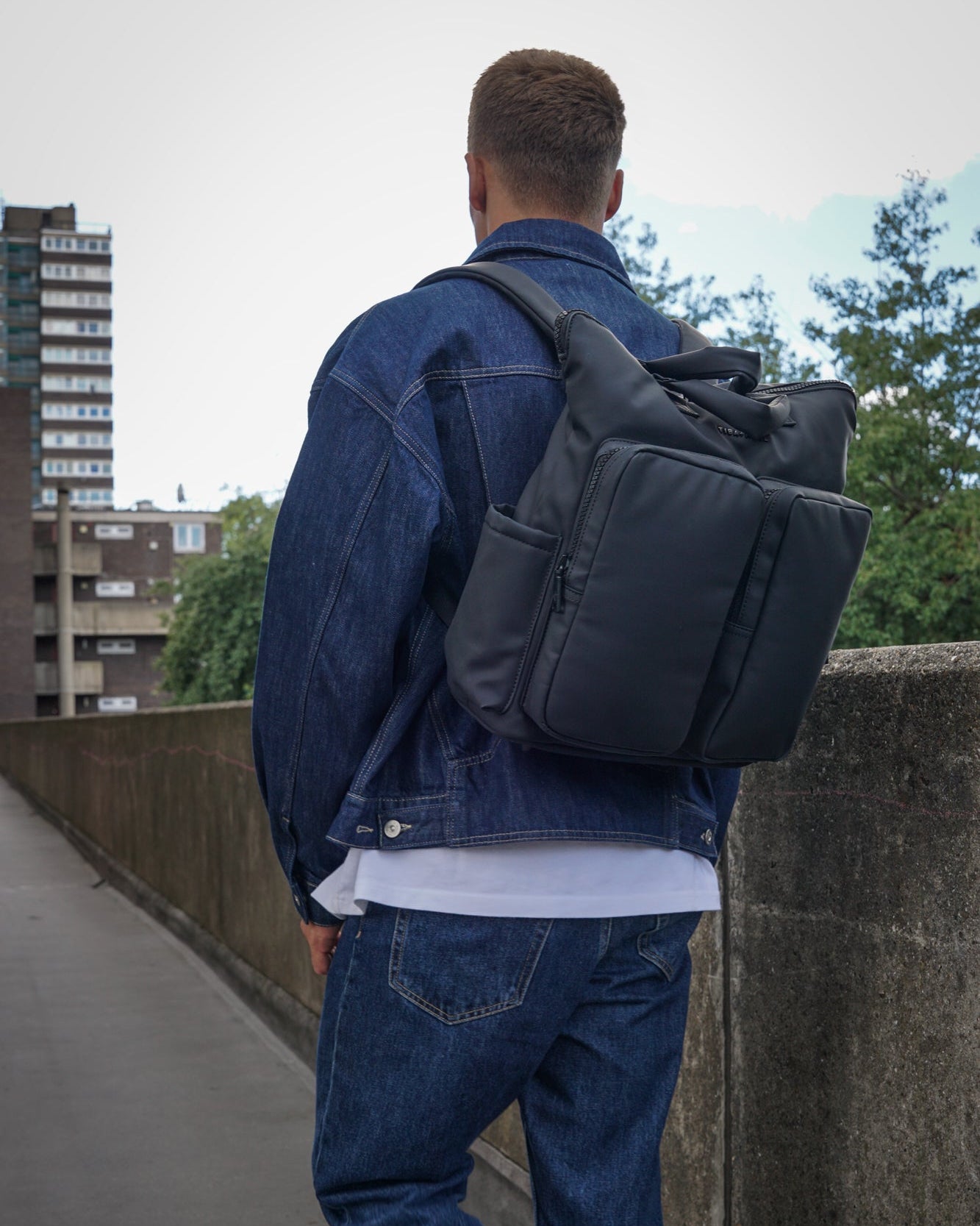 Ozzy Changing Tote / Backpack 2.0 Matte Black - Tiba + Marl