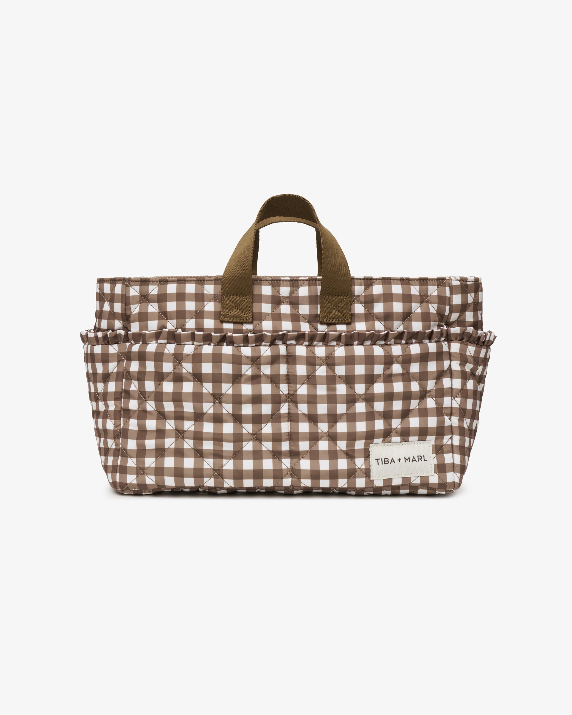 T+M Organiser Caddy Pocket Tote Insert Gingham PRE ORDER