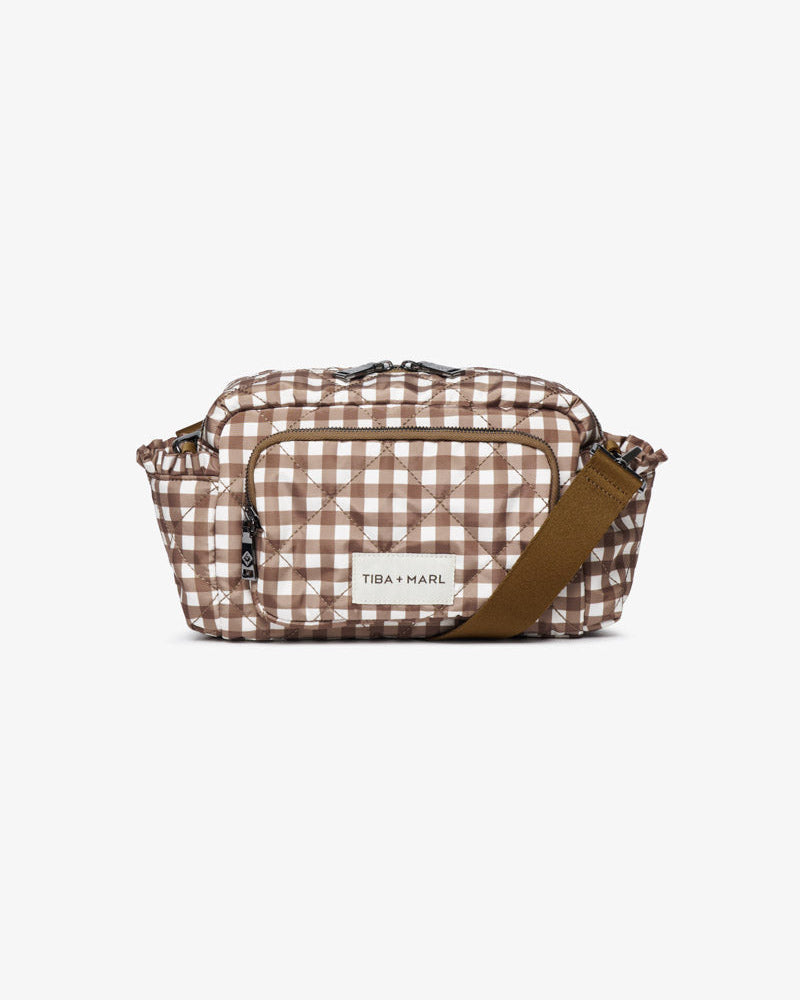 Inka Buggy Organiser Brown Gingham