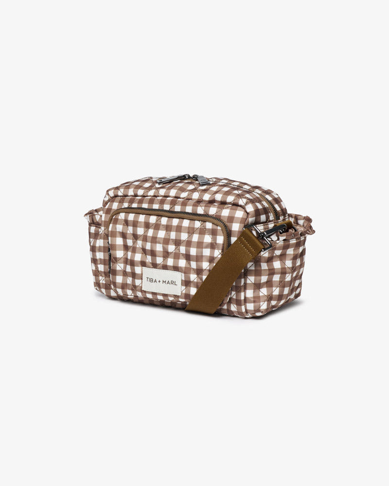 Inka Buggy Organiser Brown Gingham