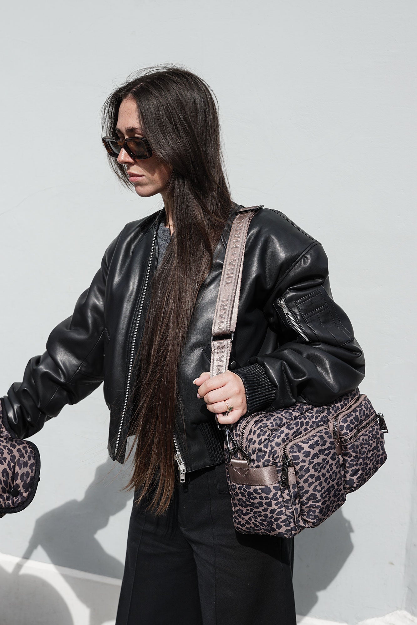 Axel Buggy Organiser / Changing Bag Brown Tonal Leopard