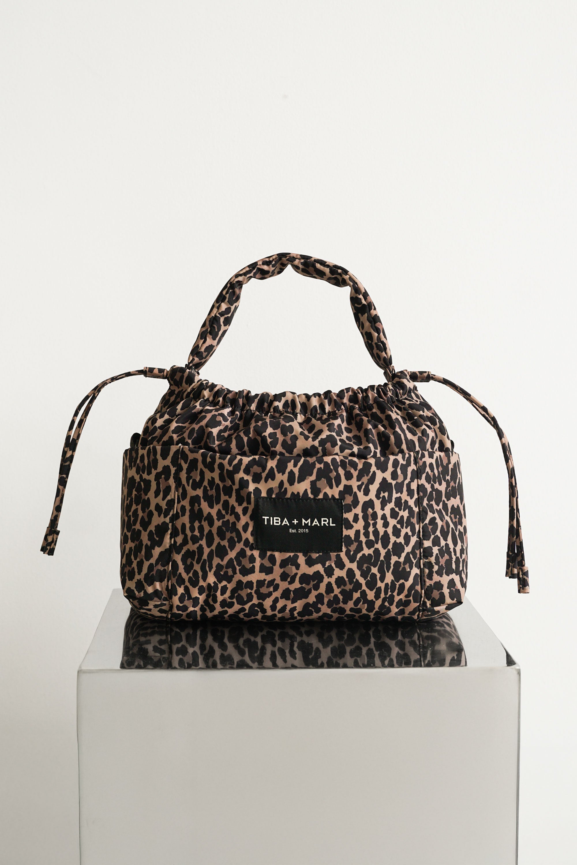 Mini Luna Drawstring Stroller Bag Lighter Leopard Print