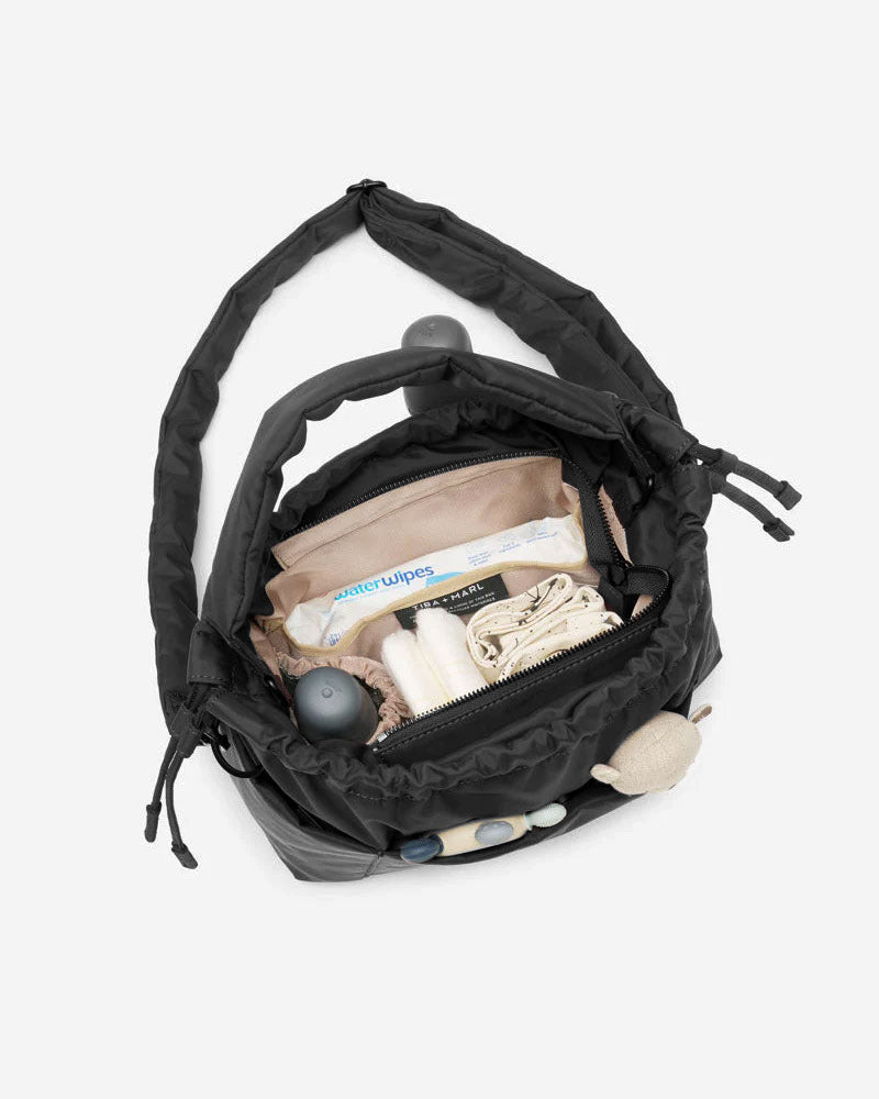 Mini Luna Drawstring Stroller Bag Black