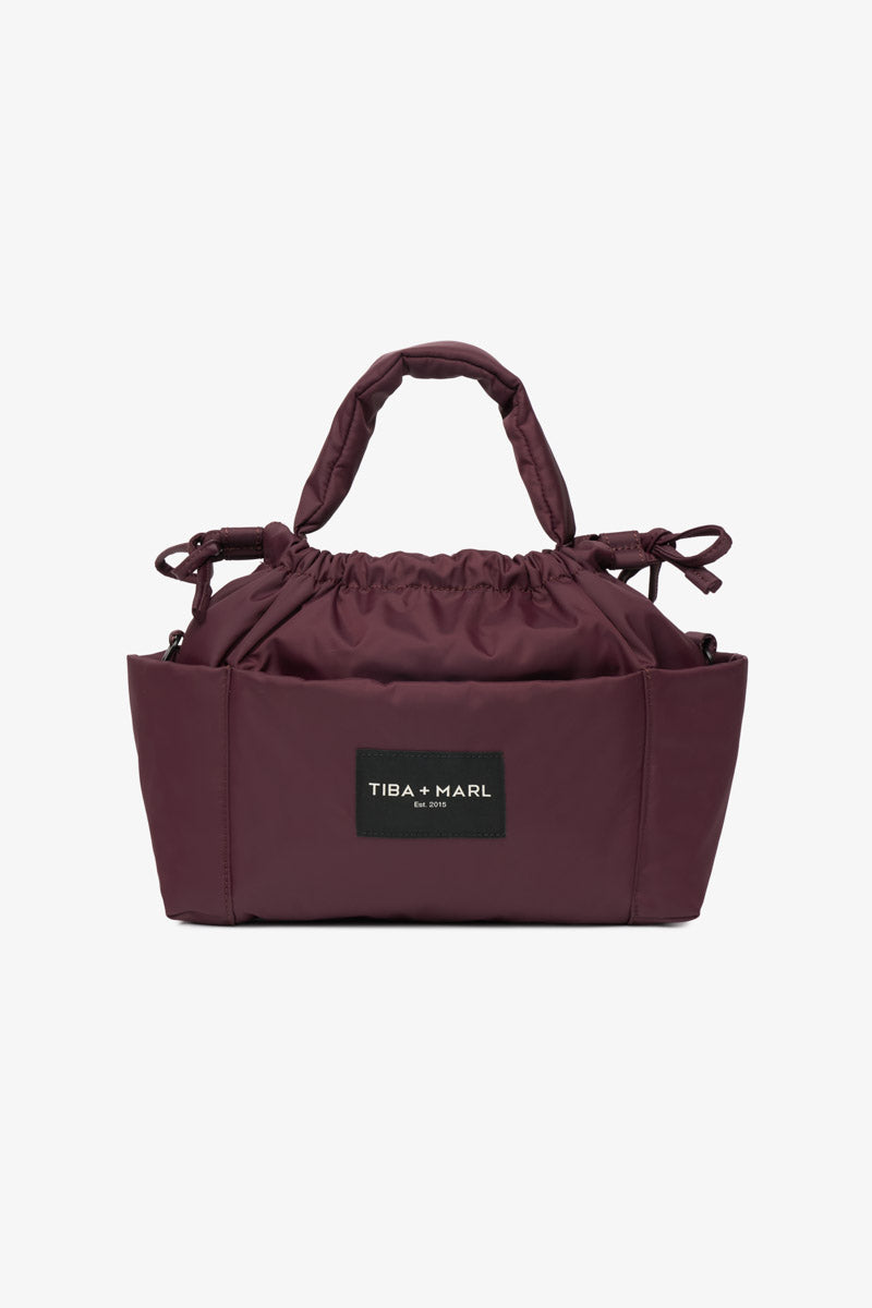 MINI LUNA DRAWSTRING STROLLER BAG BURGUNDY