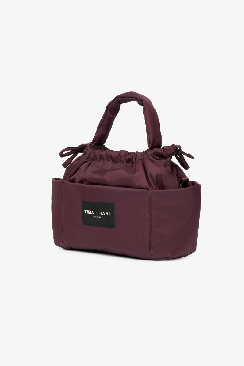 MINI LUNA DRAWSTRING STROLLER BAG BURGUNDY