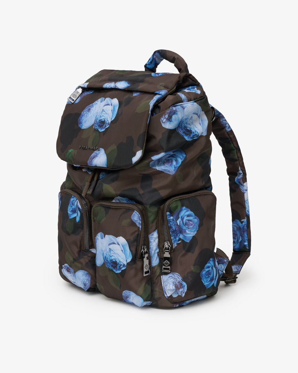 Alto Changing Backpack Brown Modern Floral Print