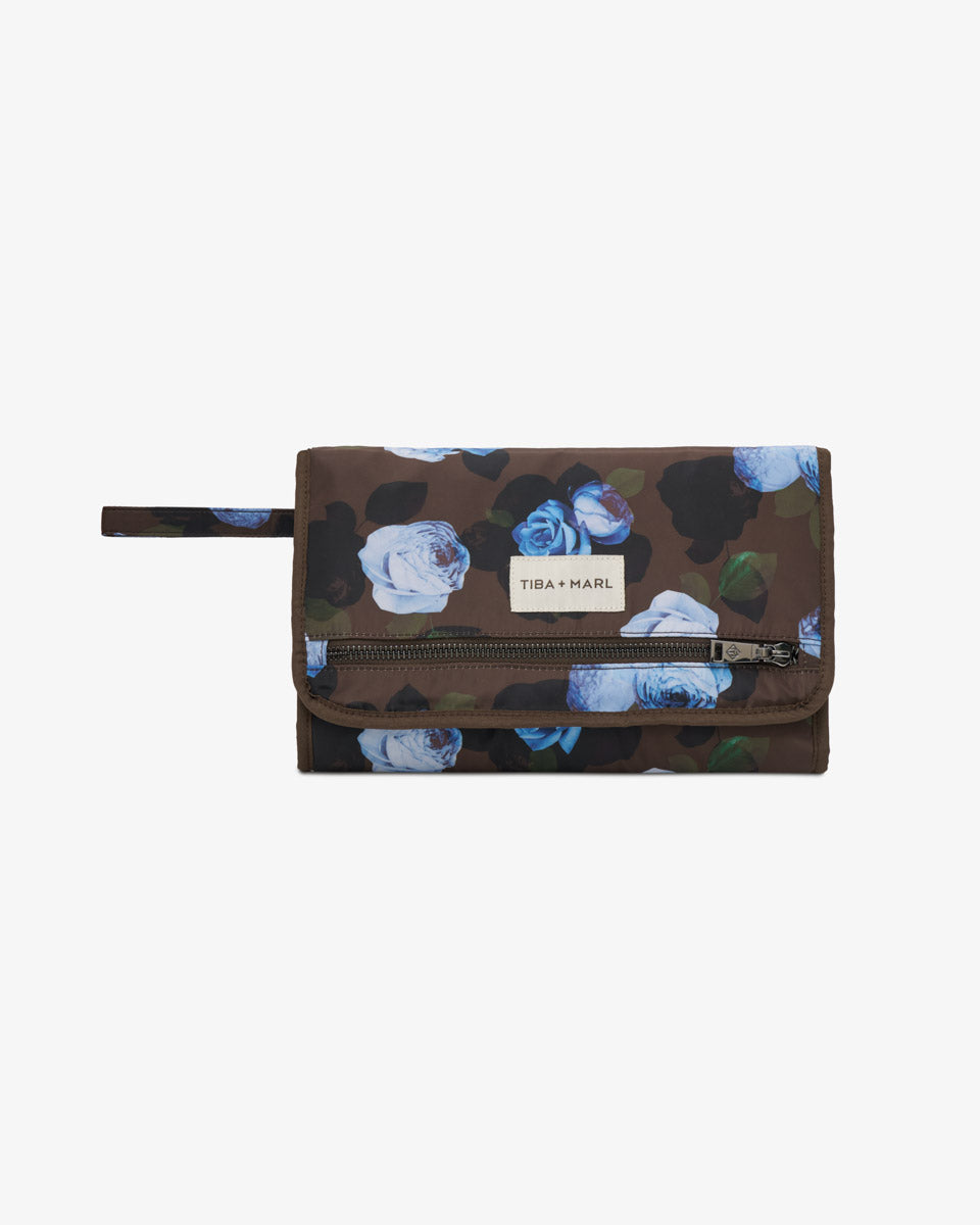 Etta Changing Clutch Brown Modern Floral Print