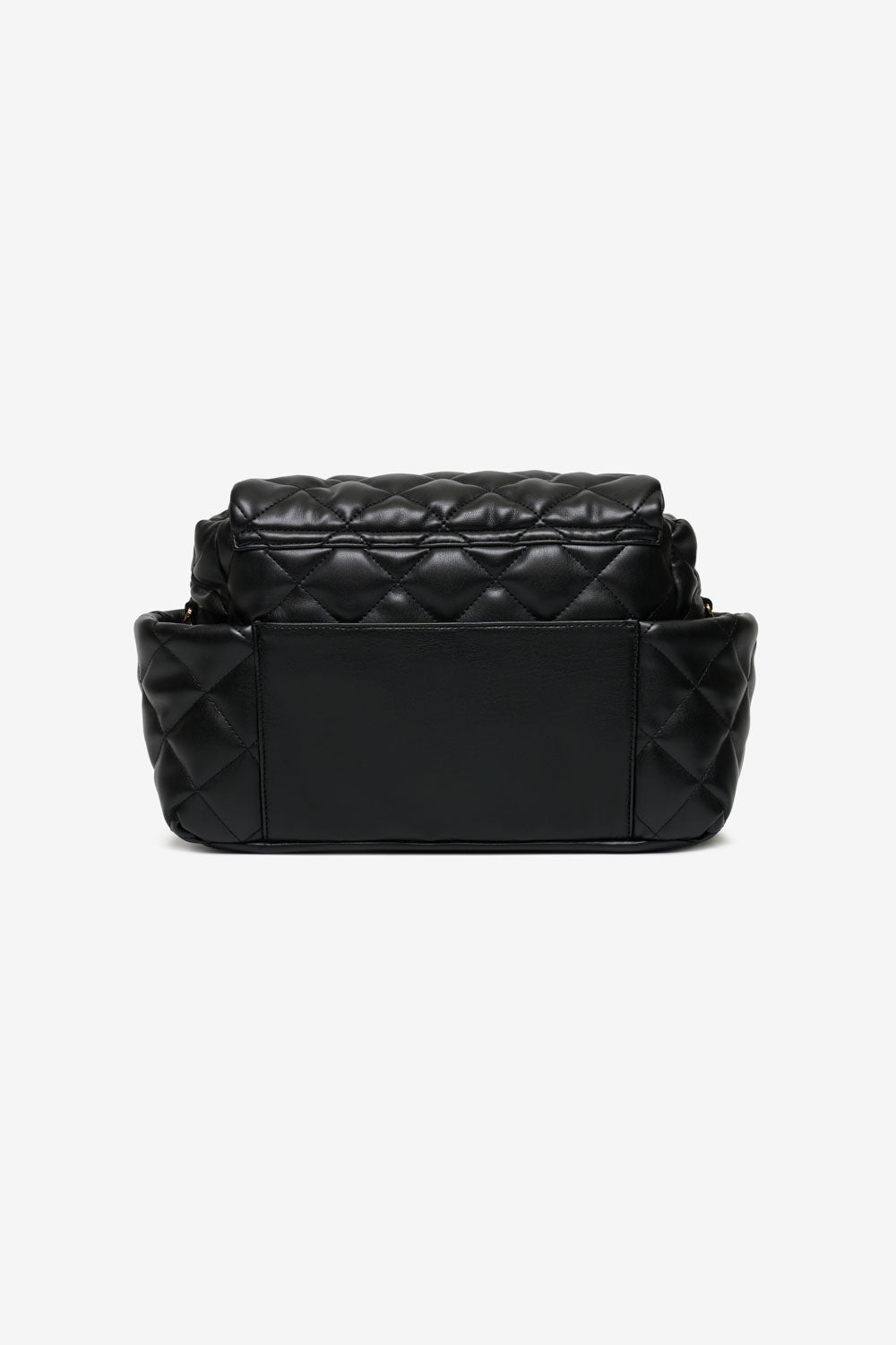 T+M x Selfridges Chain Nova Compact Changing Bag Black Quilted Faux Leather