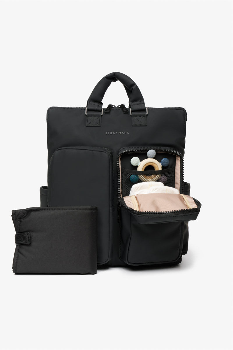 Ozzy Changing Tote / Backpack 2.0 Matte Black
