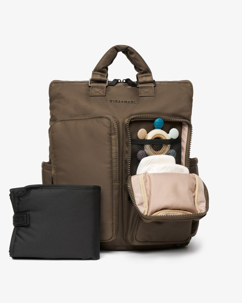 7*9様 希少 OLD UNDER THE WEATHER ショルダーバッグ Ozzy Changing Tote / Backpack 2.0 Chocolate - Tiba + Marl