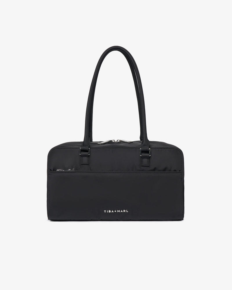 Riley Compact East-West Changing Bag Black Woven