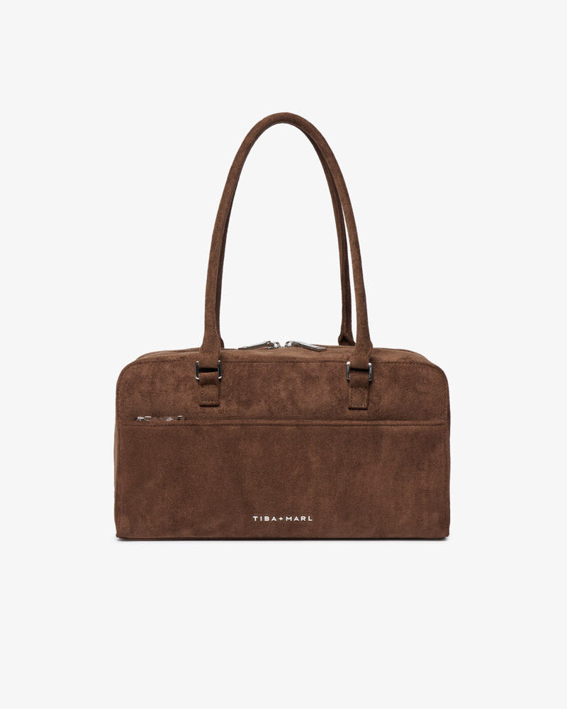 Riley Compact East West Changing Bag Faux Suede