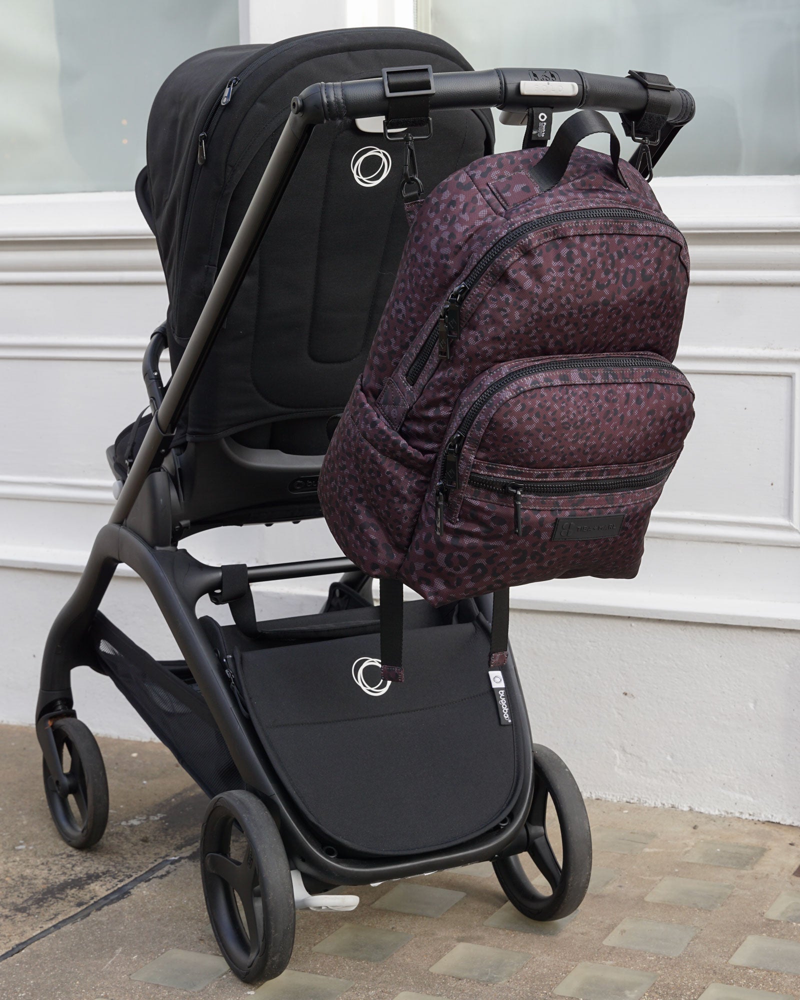 T+M x Sweaty Betty Elwood 2.0 Changing Backpack Woven Dot Leopard