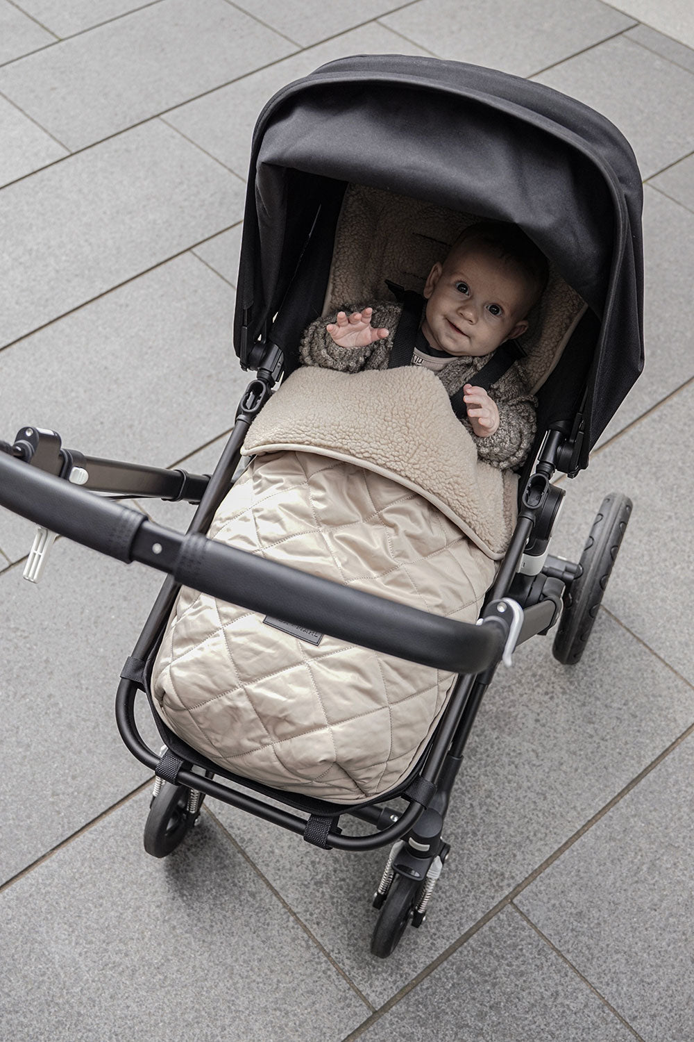 Universal Buggy Footmuff Taupe Quilted