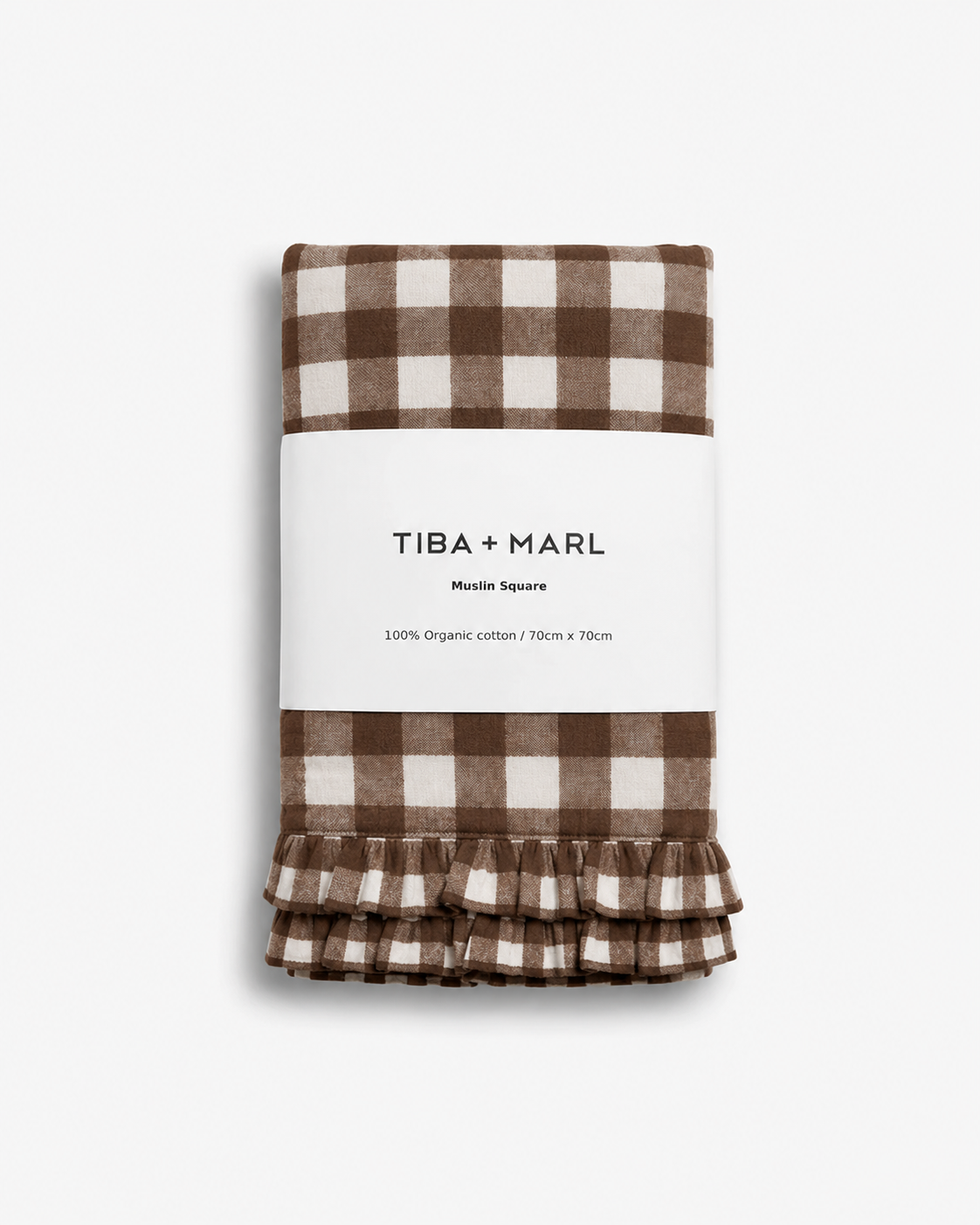 T+M 100% Organic Muslin Square Gingham Print