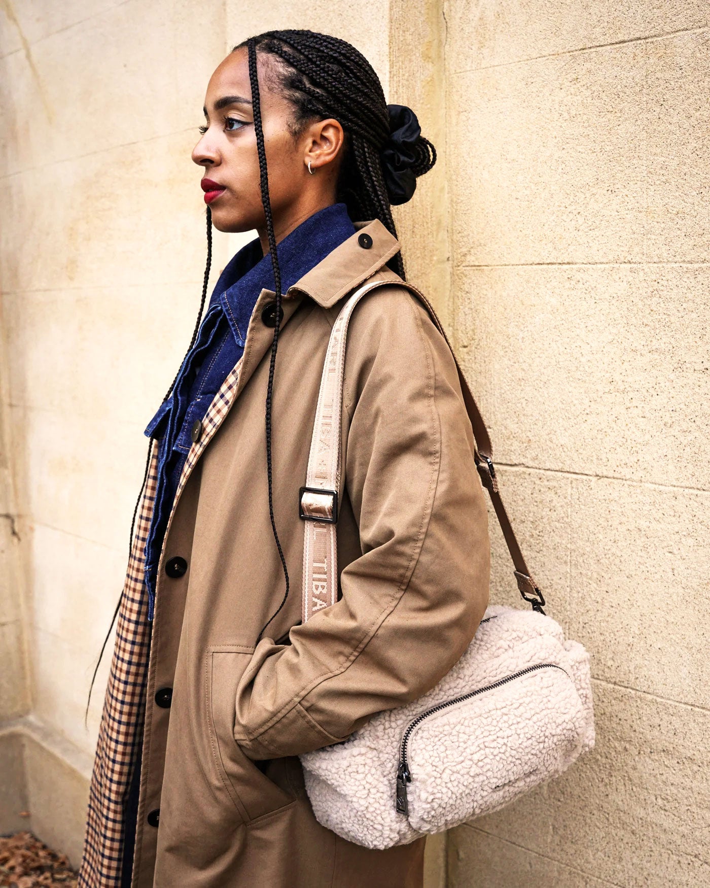 Inka Buggy Organiser Beige Borg Fleece