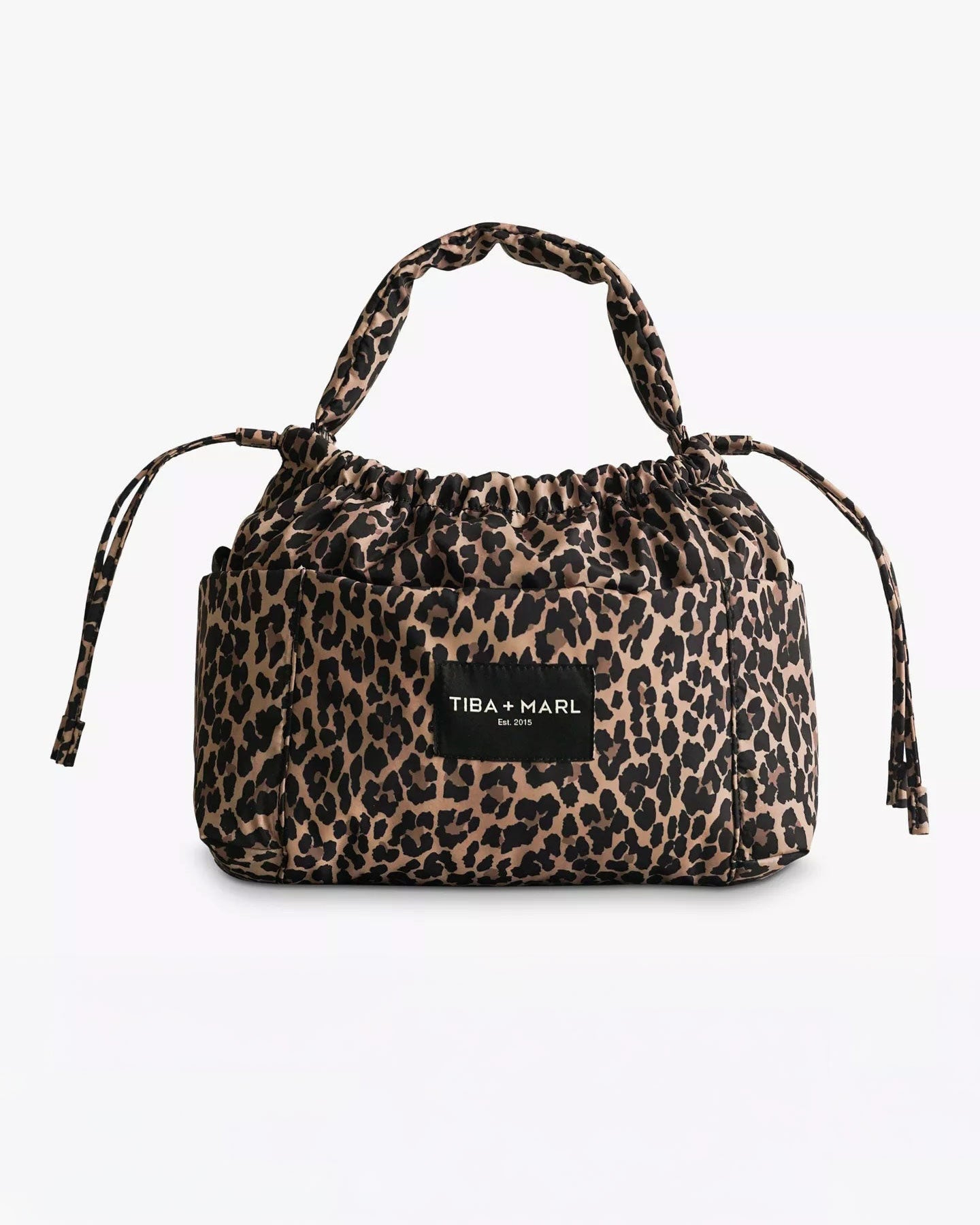 Mini Luna Drawstring Stroller Bag Leopard Print - Tiba + Marl